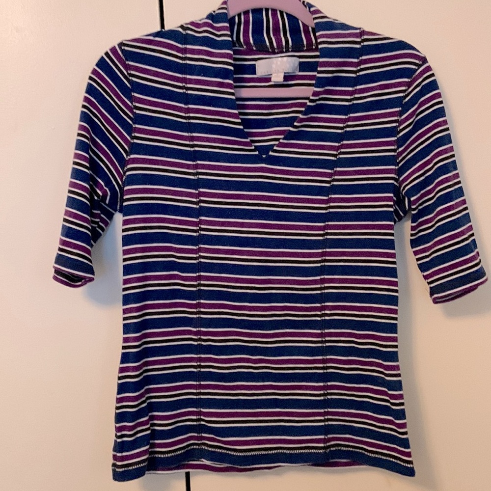 Carolyn Taylor stripped shirt.